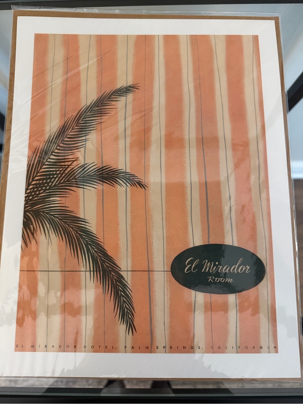 Vintage Menu Art Print El Mirador Palm Springs 1960s